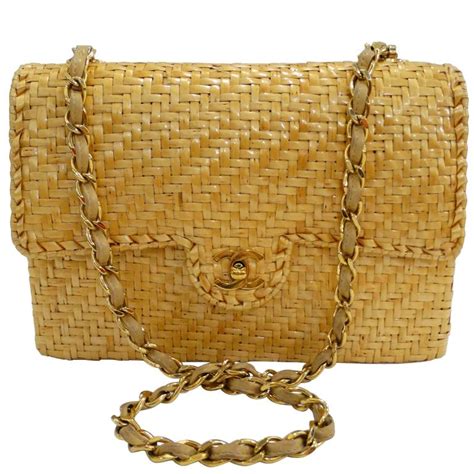 chanel vintage woven rattan red|Chanel bags for sale.